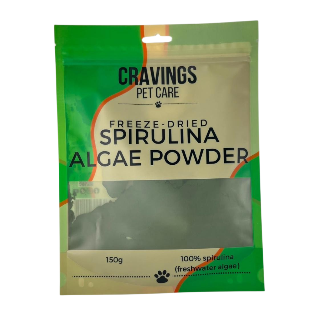 Cravings Pet Care Spirulina Algae Powder | Freeze-Dried Food Topper Powder for Cats & Dogs | 100% Spirulina Algae | 150g