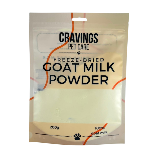 Cravings Pet Care Goat Milk Powder | Freeze-Dried Food Topper Powder for Cats & Dogs | 100% Goat Milk | 200g